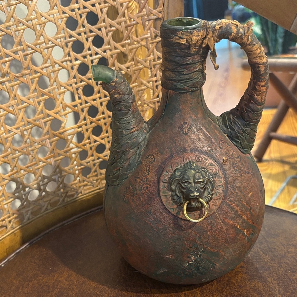 Vintage Lion Emblem Decorative Pitcher